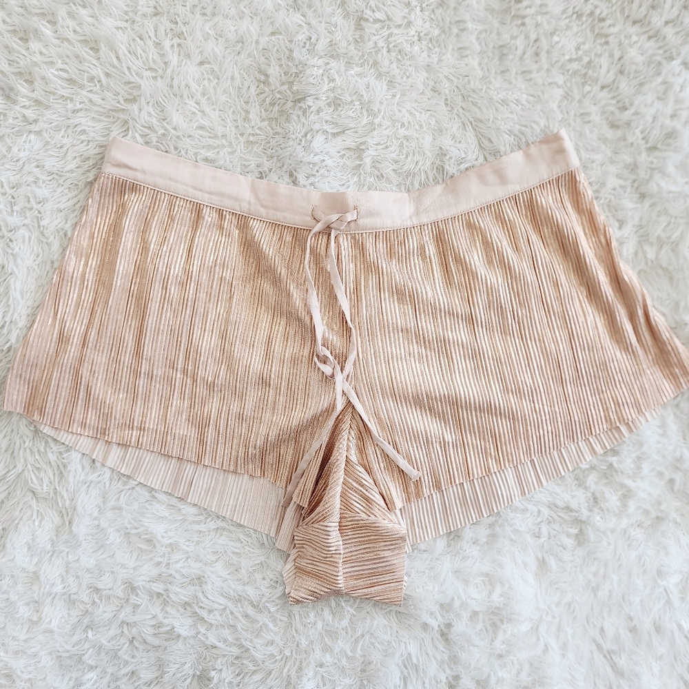 Victoria's Secret Rose Gold Crinkle‎ Lounge Shorts